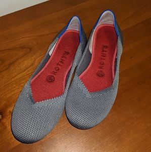 Grey Rounded Toe Flats